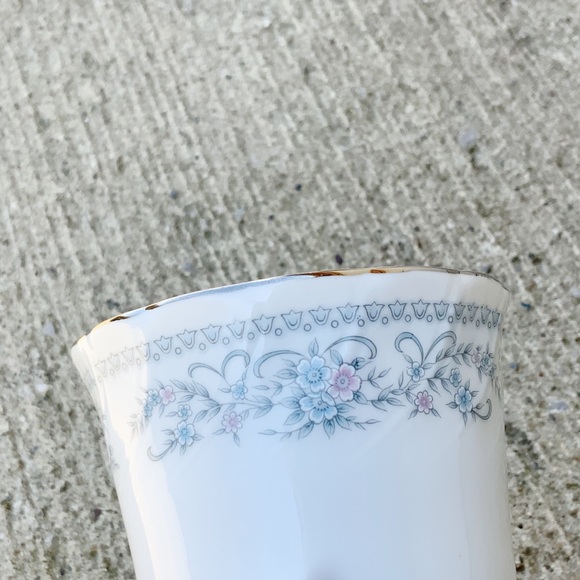 Vintage Gabriele Japan floral sugar bowl platinum trim - Picture 5 of 7